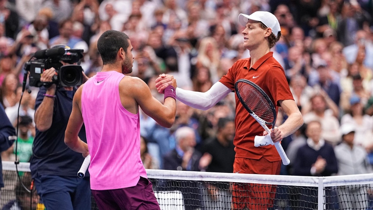 A respectful handshake at the net after the final