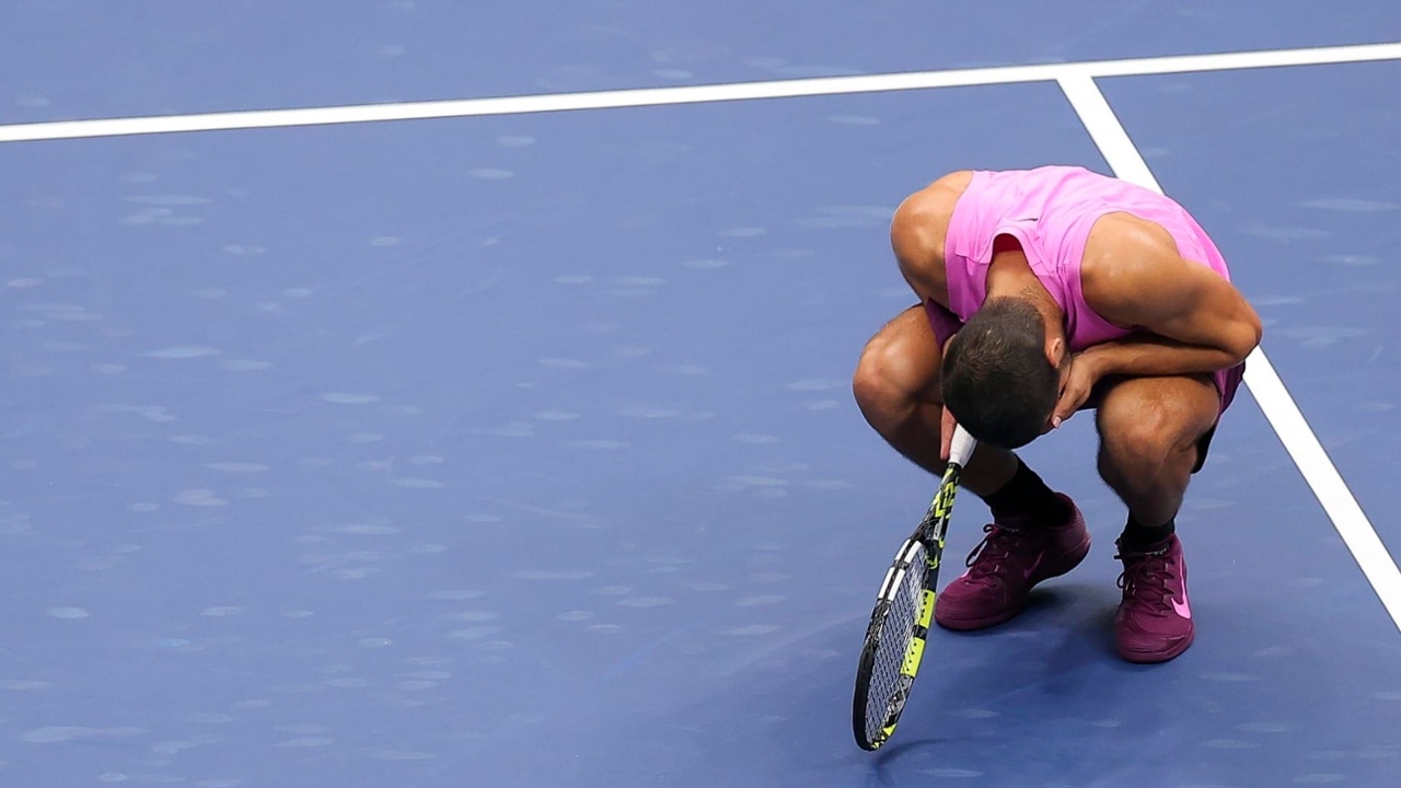 Carlos Alcaraz celebrates his second US Open triumph