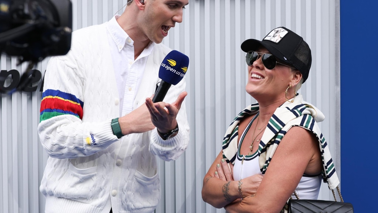 Pink on the Blue Carpet at the 2025 US Open.
