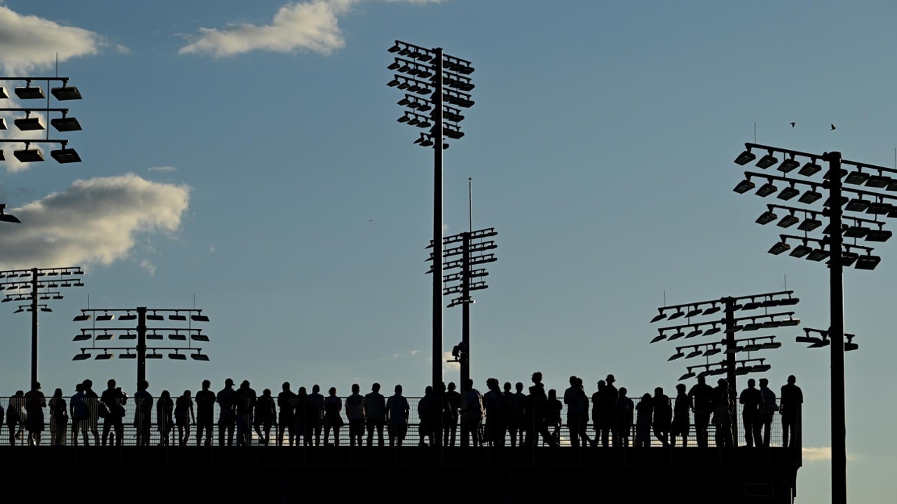 A wide view of the grounds buzzing with fans during the 2025 US Open