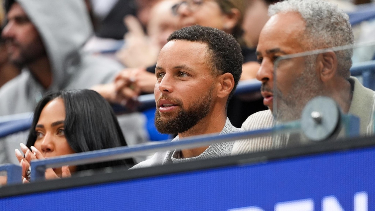 Steph Curry looks on during a men's singles championship match at the 2025 US Open on Sunday, Sep. 7, 2025 in Flushing, NY. (Darren Carroll/USTA)
